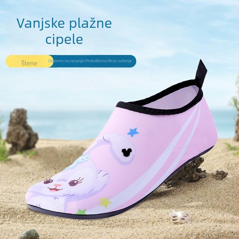 Dječje cipele za plažu za vodene zabave, s protukliznom dnom, čarape za ronjenje, plivačke cipele, mekane cipele za bosu nogu