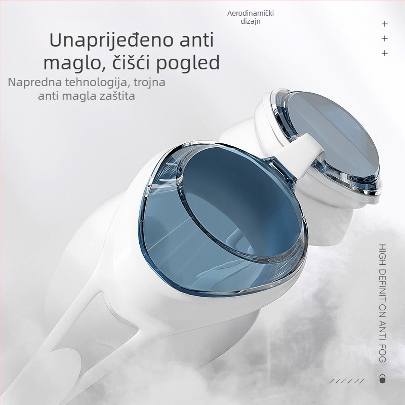 Plivačke naočale za odrasle sa setom kapice za plivanje, HD anti-fog, vodootporne, PC leće