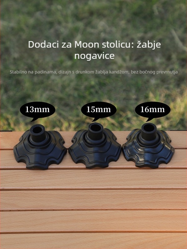 Sklopiva Moon stolica s protukliznim nogama, otporna plastika, podesiva, lagana i prijenosna