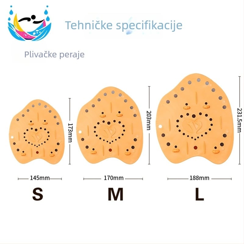 Ručni plivački paddel s mrežastom membranom – materijal PP + silikonski gel, Swim bick marka, prilagodba dostupna, ovlaštena privatna marka, za odrasle