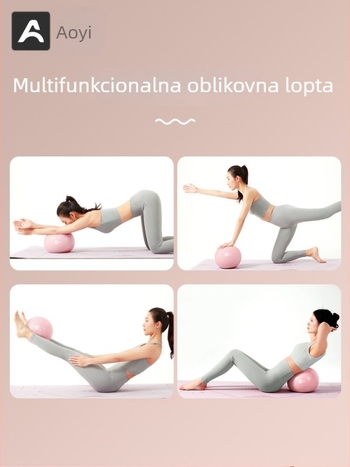 Joga lopta s funkcijom podizanja kukova, napuhavajuća PVC fitness lopta za Pilates i vježbanje, 0,14 kg