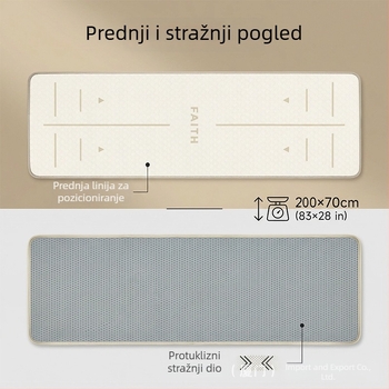 EVA joga prostirka, protuklizna, debela za fitness, s zaštitom rubova, za žene, veličina 210 × 70 × 0,9 cm