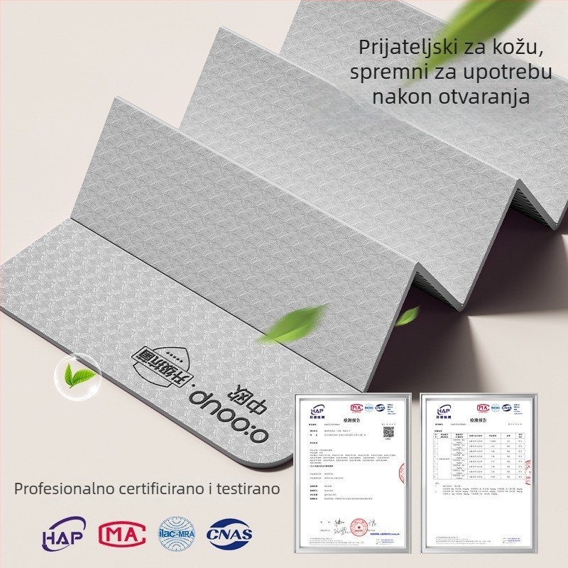 Sklopiva protuklizna joga podloga od TPE-a, 8 mm debljina, 1,1 kg