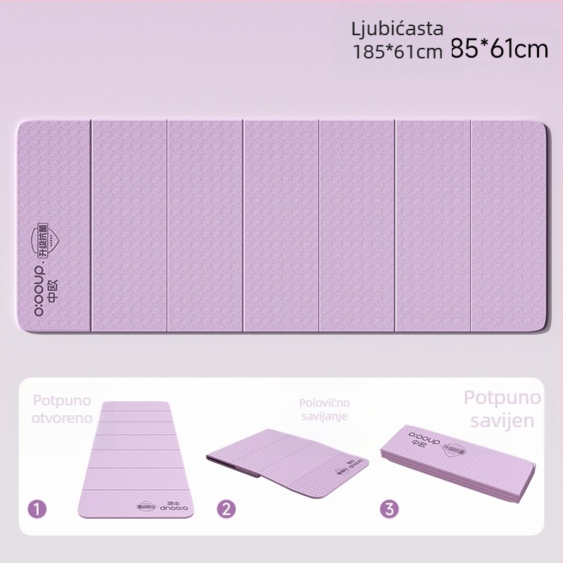 Sklopiva protuklizna joga podloga od TPE-a, 8 mm debljina, 1,1 kg