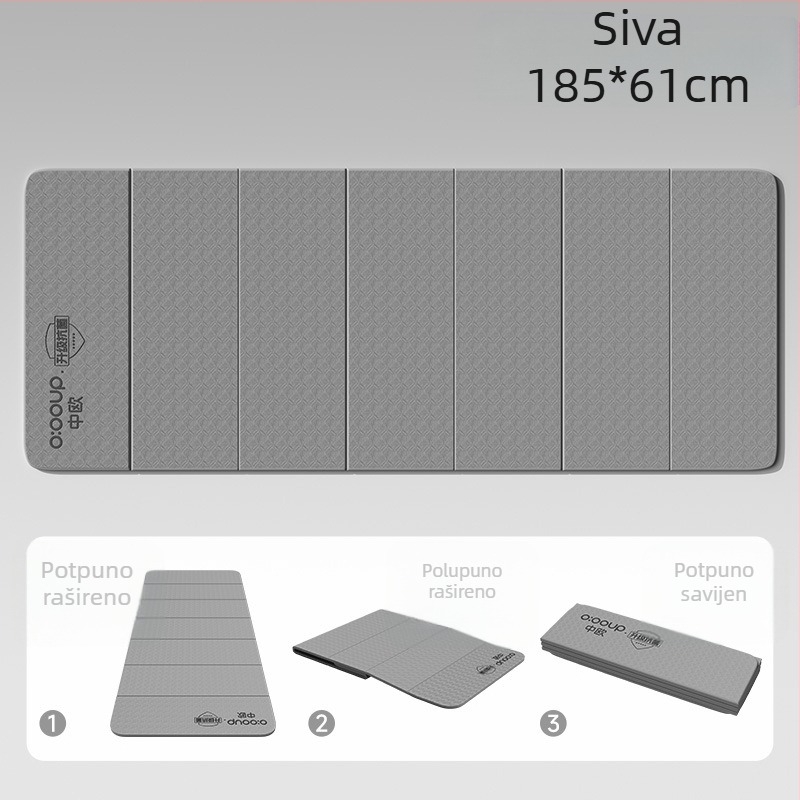 Sklopiva protuklizna joga podloga od TPE-a, 8 mm debljina, 1,1 kg