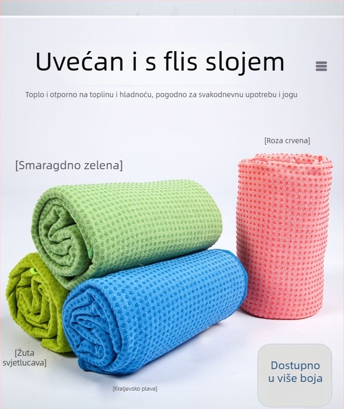 Krpa za jogu podlogu, protuklizna, sklopiva, silikon