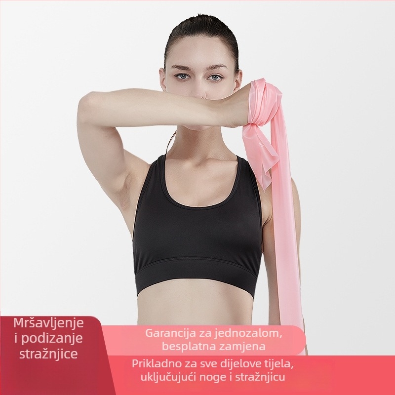 Joga traka za napetost za trening bokova – protuklizni latex remen, istezanje leđa i ramena, model JSQC05
