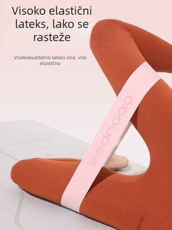 Kružni otpor za jogu za čučnjeve i trening stražnjice, materijal: visokoelastični poliester + lateks