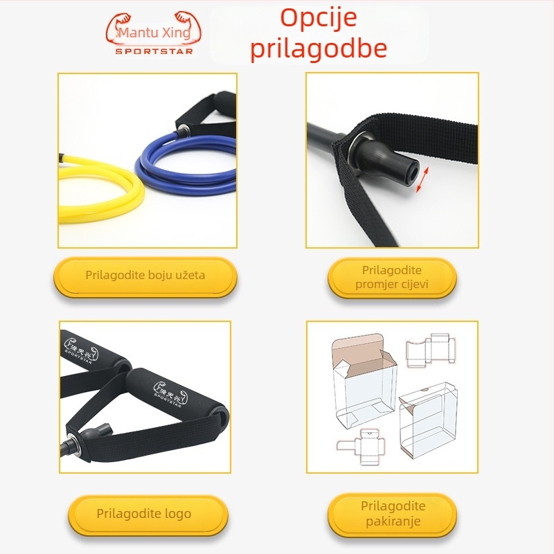 Kabel otpora za vježbanje prsnih mišića, lateks, 130 g, kućni fitness uređaj