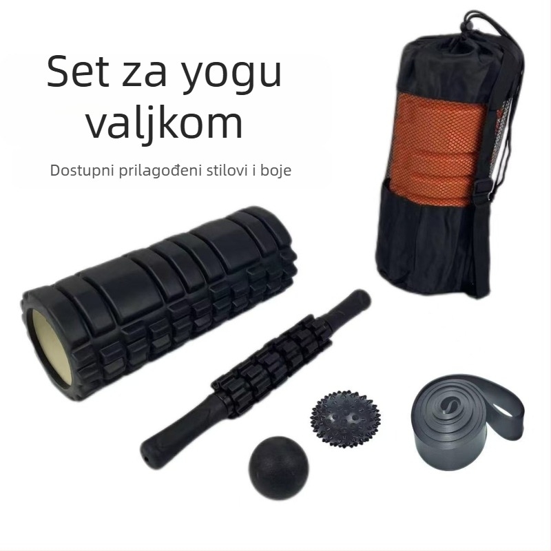 Enjoyable masažni set za jogu: fascijalna lopta, masažni štapić i masažni valjak, EVA+PVC materijal