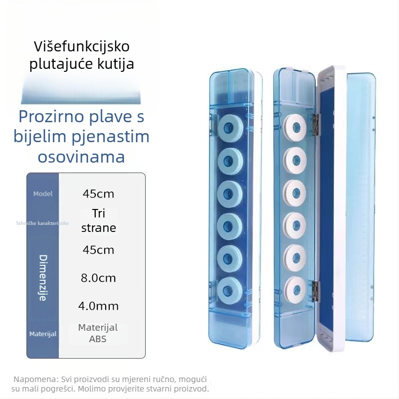 3-stupanjska kutija za dodatke velikog kapaciteta, 4-u-1, s nožnicama, ABS materijal