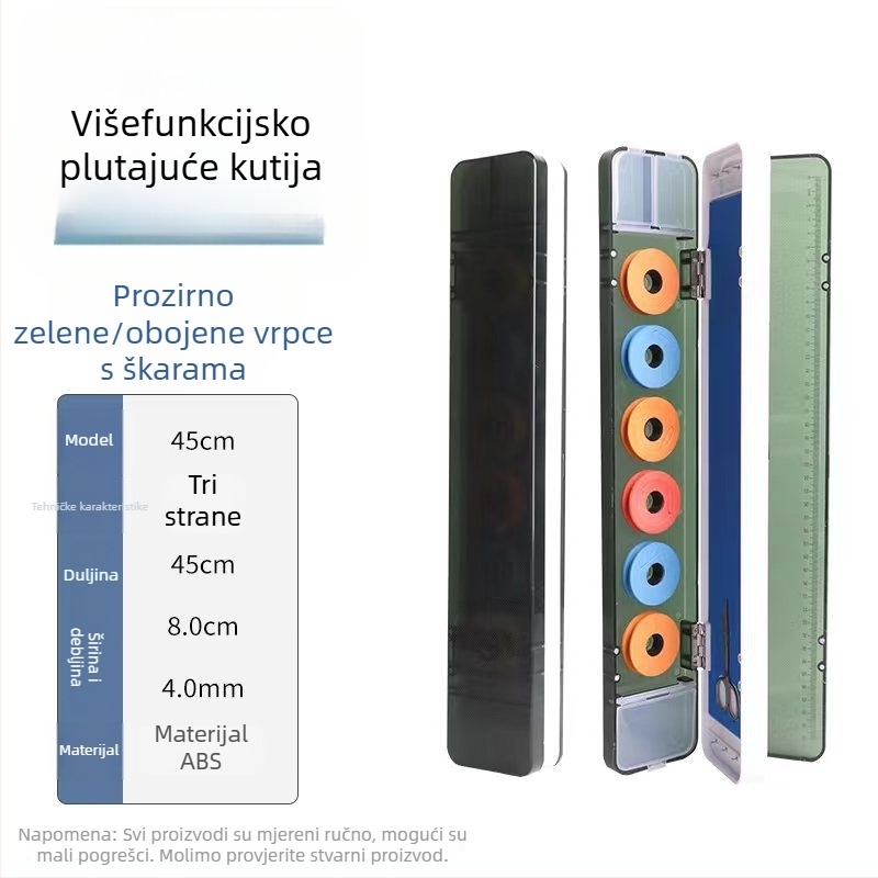 3-stupanjska kutija za dodatke velikog kapaciteta, 4-u-1, s nožnicama, ABS materijal