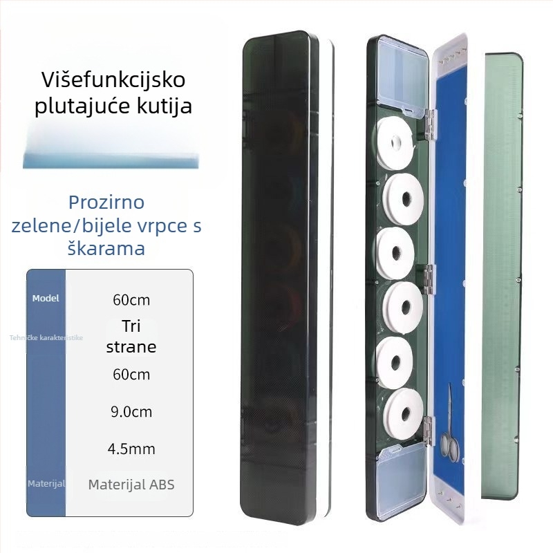 3-stupanjska kutija za dodatke velikog kapaciteta, 4-u-1, s nožnicama, ABS materijal