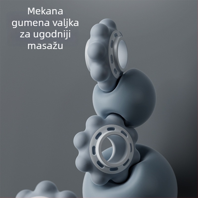 Kang Zhe savitljiva masažna štapić - dizajn s devet krugova, valjak za list i potkoljenicu, masažer fascije za jogu