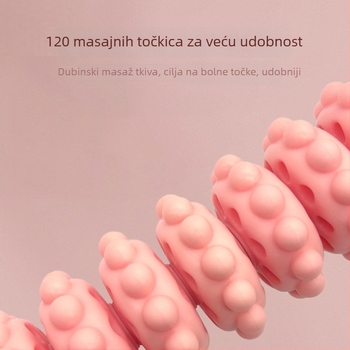 Desetokolesni masažni valjak za mišiće nogu — dubinski masaž, dvostruka funkcija za jačanje snage ruku, Materijal: PP+pružina, Šifra: Qq-88, Joga pomagala