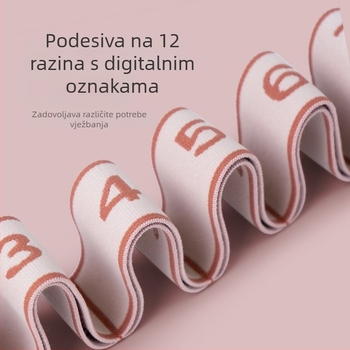 Joga produžni pojas sa segmentiranim dizajnom za trening držanja leđa i ramena, elastična užad (lateks i poliester)