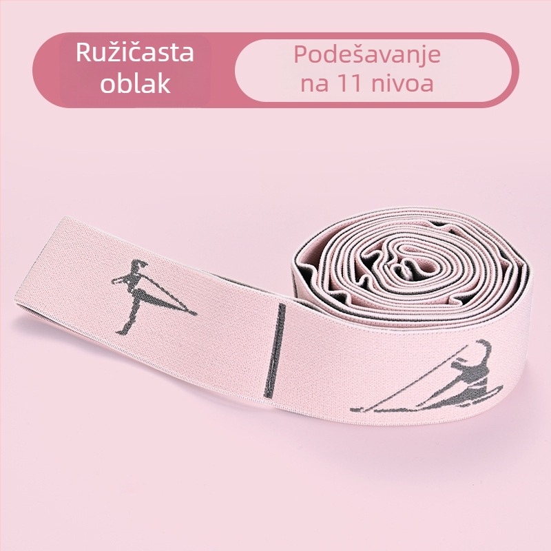 Joga produžni pojas sa segmentiranim dizajnom za trening držanja leđa i ramena, elastična užad (lateks i poliester)