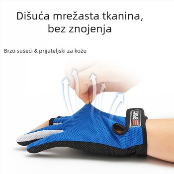 Drooping String PU rukavice za ribolov – ultra tanke, zaštita od sunca, vodootporne, otporne na probijanje, protuklizne, dizajn s tri prsta