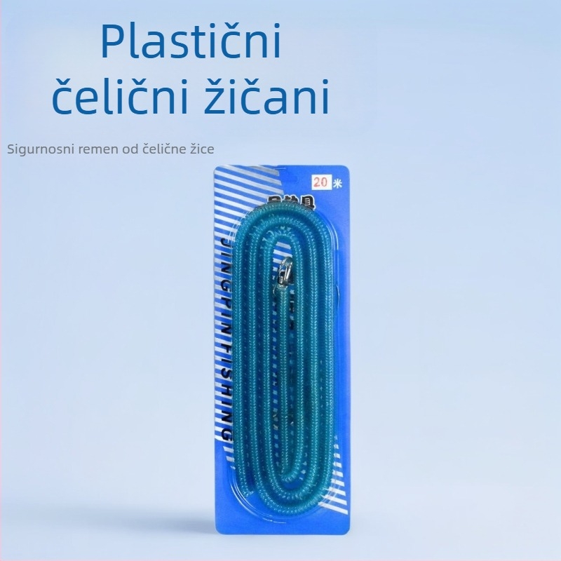 Zaštitno uže za ribolovni štap s jezgrom od čelične žice i elastičnim plastičnim užetom – Yushiro