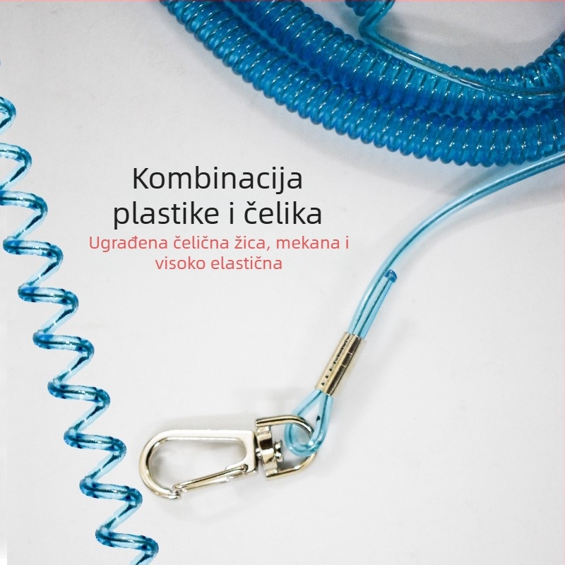 Zaštitno uže za ribolovni štap s jezgrom od čelične žice i elastičnim plastičnim užetom – Yushiro