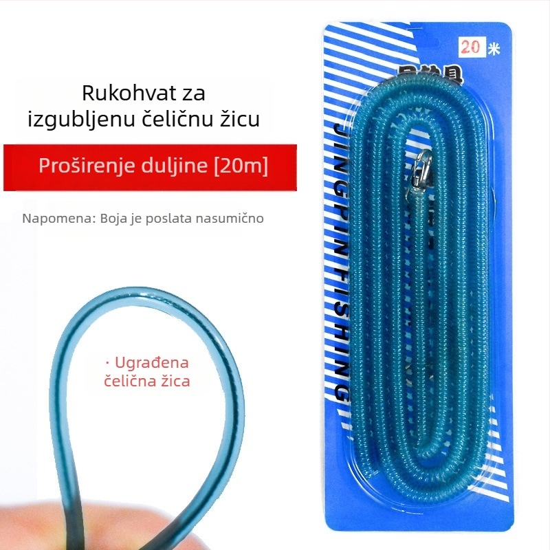 Zaštitno uže za ribolovni štap s jezgrom od čelične žice i elastičnim plastičnim užetom – Yushiro