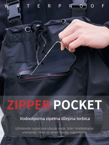 Haixiang Najlonske vodootporne hlače za ribolov, s 1 džepom, jednodijelni dizajn cijelog tijela