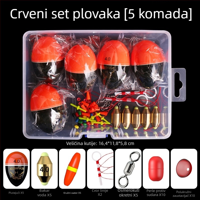 Set vertikalnih plutaca za more i kamenito pecanje — dug domet bacanja, plastična konstrukcija, brend A Little Red