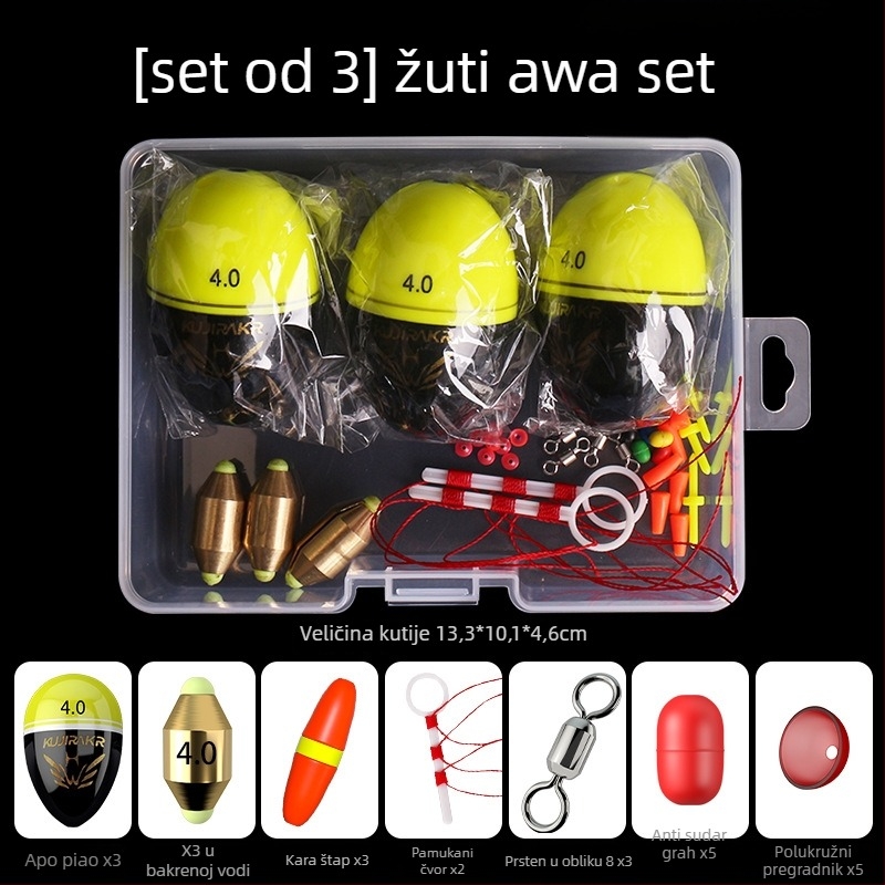 Set vertikalnih plutaca za more i kamenito pecanje — dug domet bacanja, plastična konstrukcija, brend A Little Red