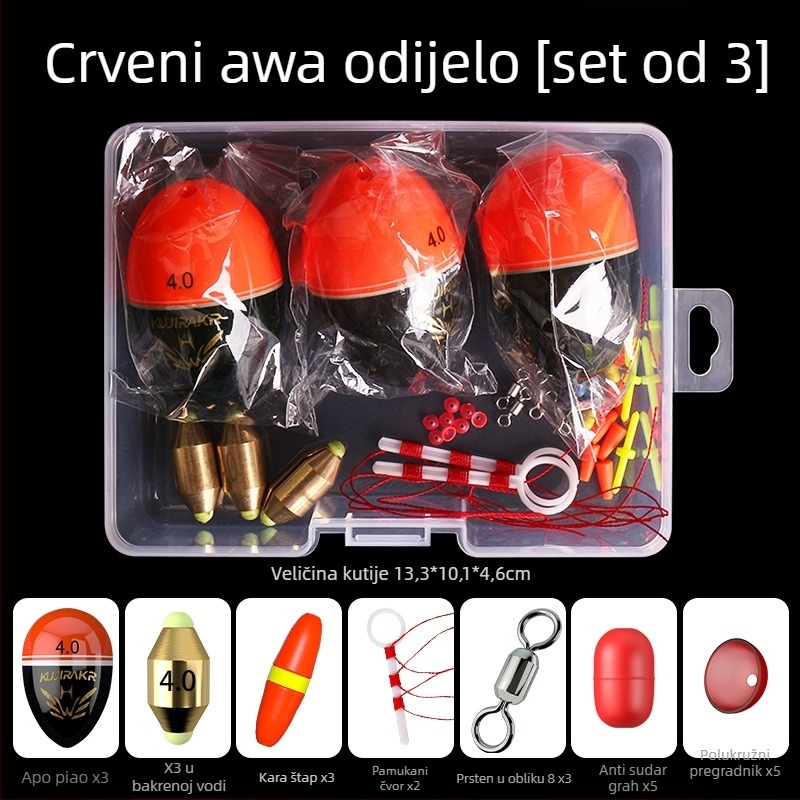 Set vertikalnih plutaca za more i kamenito pecanje — dug domet bacanja, plastična konstrukcija, brend A Little Red