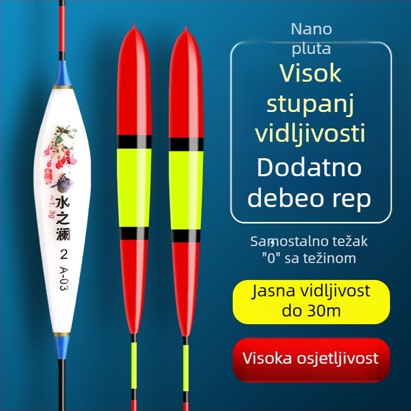 Nano plovak za pecanje s visokom osjetljivošću i velikom glavom za duga bacanja