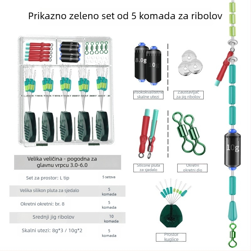 Qianrui Silikon Set Kliznog Plovka s Perlama i Sjedištem Plovka – Privatna Oznaka Dostupna