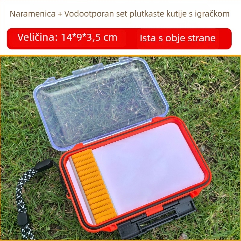 Dvostruka vodootporna kutija za ribolovnu opremu – pretinci za kukice i mamce, plastična (Kod HZ)