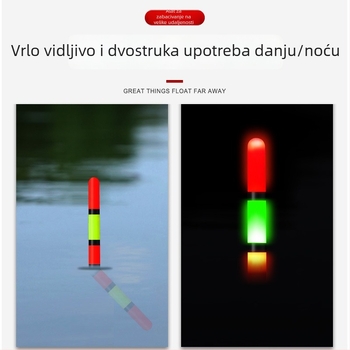 Gnawing Fish svjetleći plovak za ribolov – dnevna/noćna upotreba, mijenja boje, elektronički plovak za velike ribe