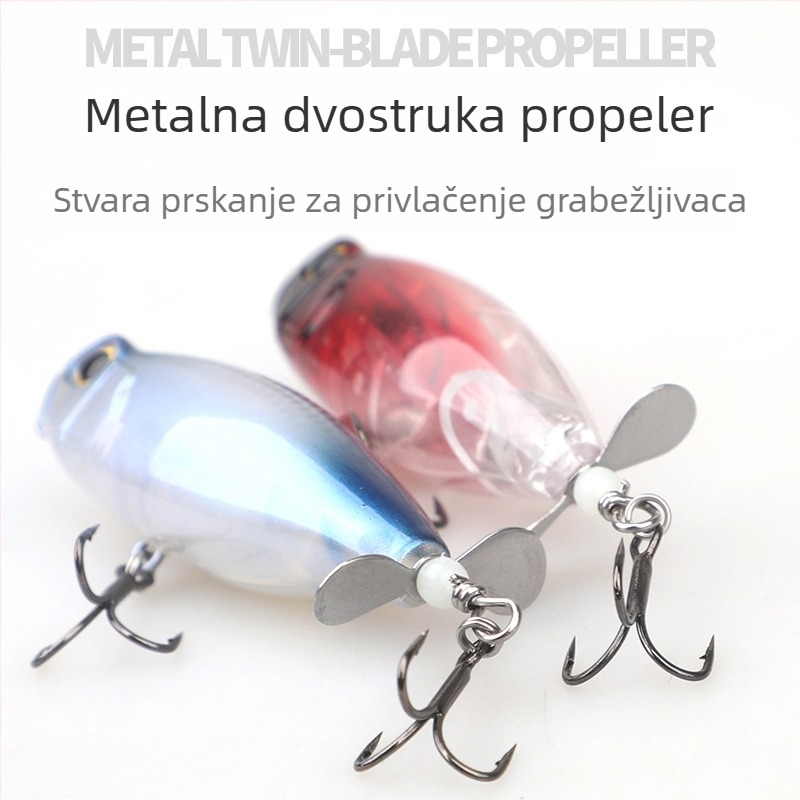 Colorful Light površinska mamac s propelerom za duga bacanja – ABS plast