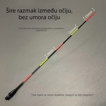 316/425 Prošireni crni elektronički repni dio, dodatak od 1,2 mm, plovak promjene boje za noćni ribol karasa, fina tvrda repa