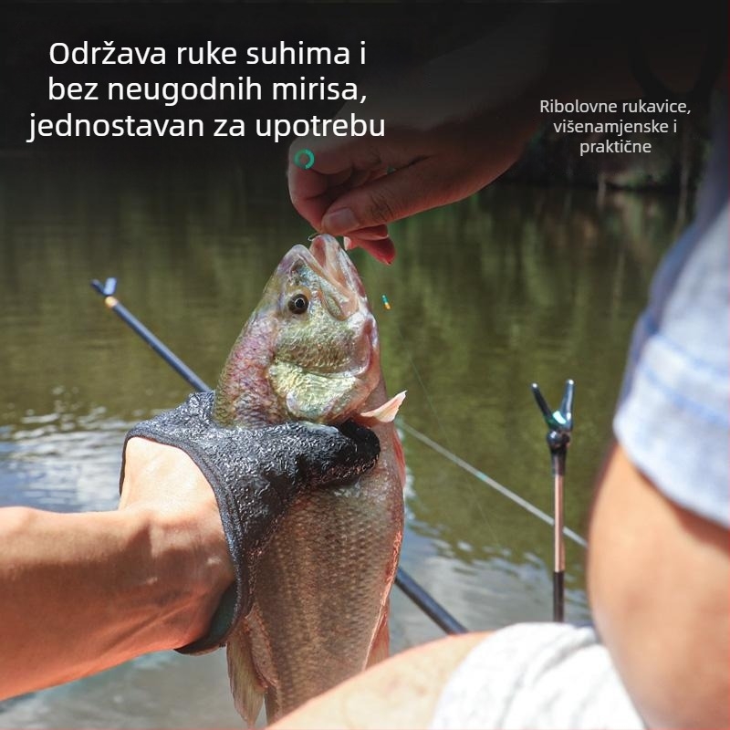 Rukavice za kampiranje i ribolov, protuklizne i otporne na ubode, za zimski morski ribolov s umjetnim mamcima