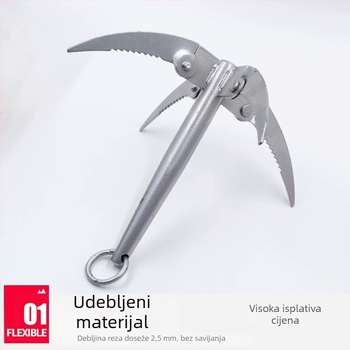 Sklopivi nož od kovanog čelika za ribolov i rez vodne trave