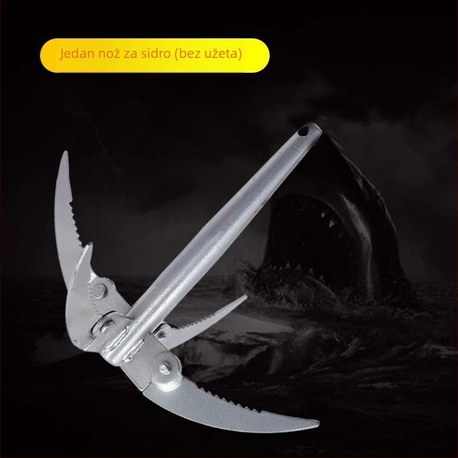 Sklopivi nož od kovanog čelika za ribolov i rez vodne trave