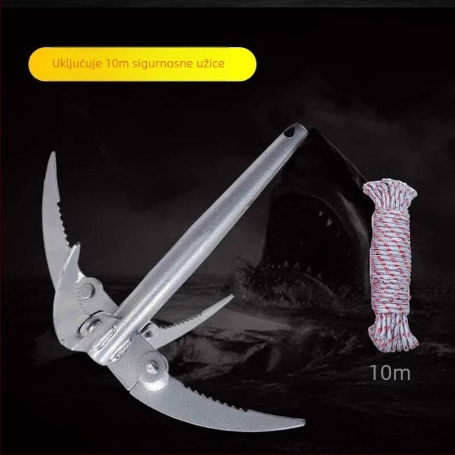 Sklopivi nož od kovanog čelika za ribolov i rez vodne trave