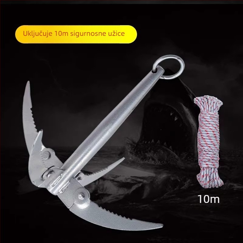 Sklopivi nož od kovanog čelika za ribolov i rez vodne trave