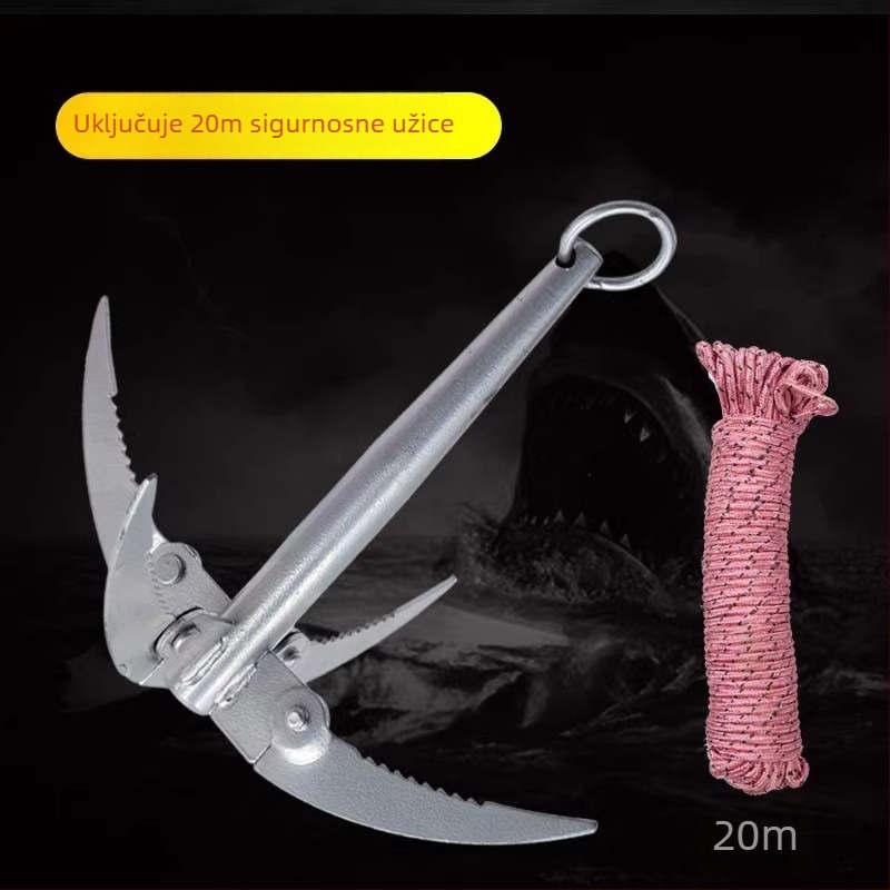 Sklopivi nož od kovanog čelika za ribolov i rez vodne trave