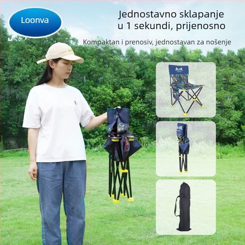 Other ribolovni stol, Oxford platno, sklopivi, lagana vanjska stolica – izdanje ljeta 2025