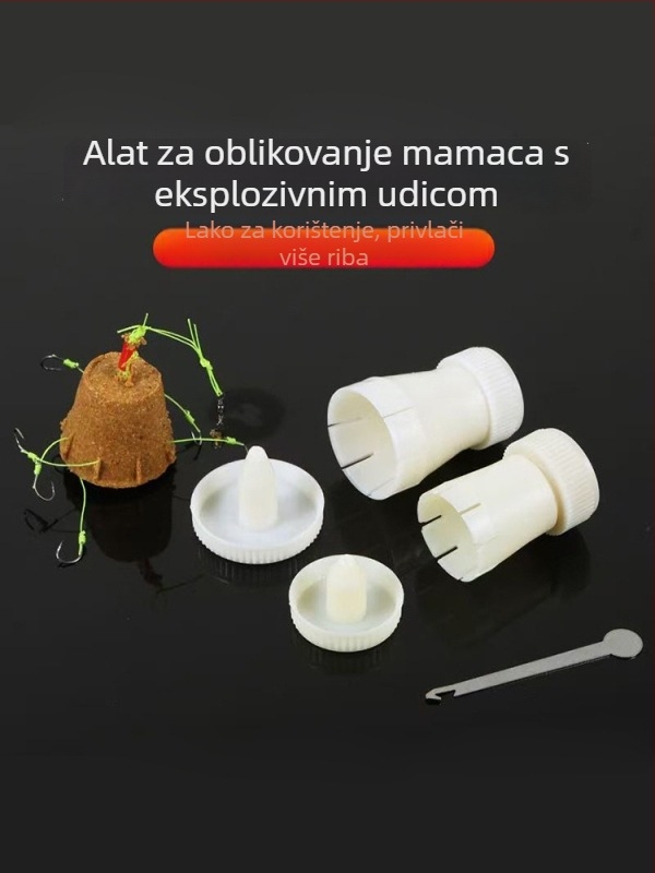 Uređaj za oblikovanje mamaca za ribolov – pritiskanje i učitavanje mamaca, kalup za komprimiranje