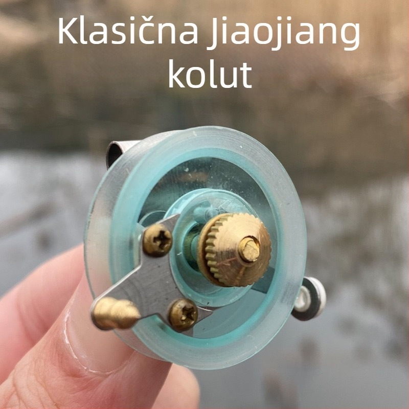 Mini ručna ribolovna mulineta, akrilno tijelo, tradicionalni dizajn