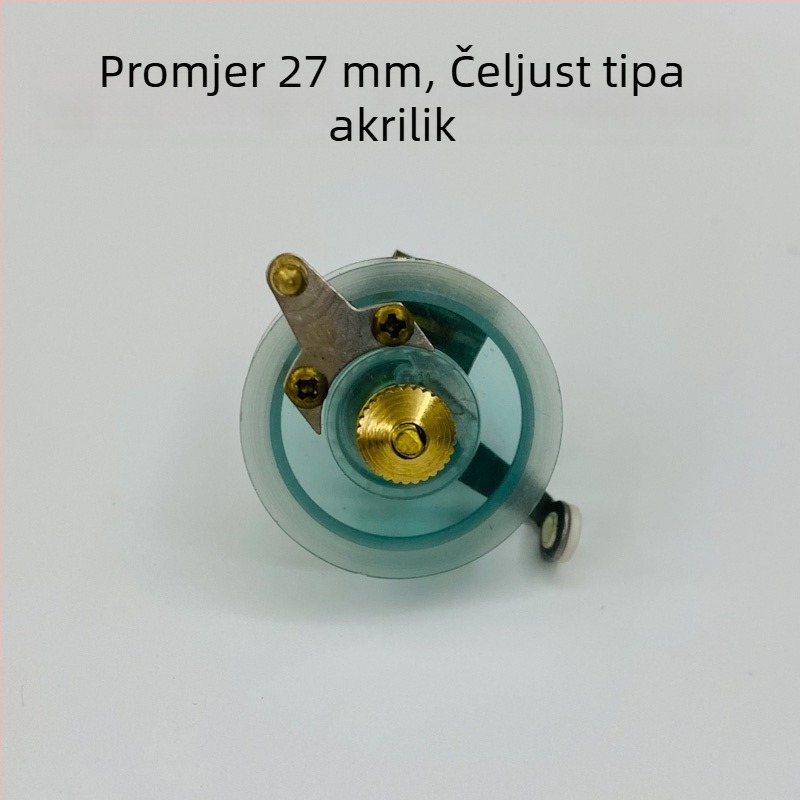 Mini ručna ribolovna mulineta, akrilno tijelo, tradicionalni dizajn