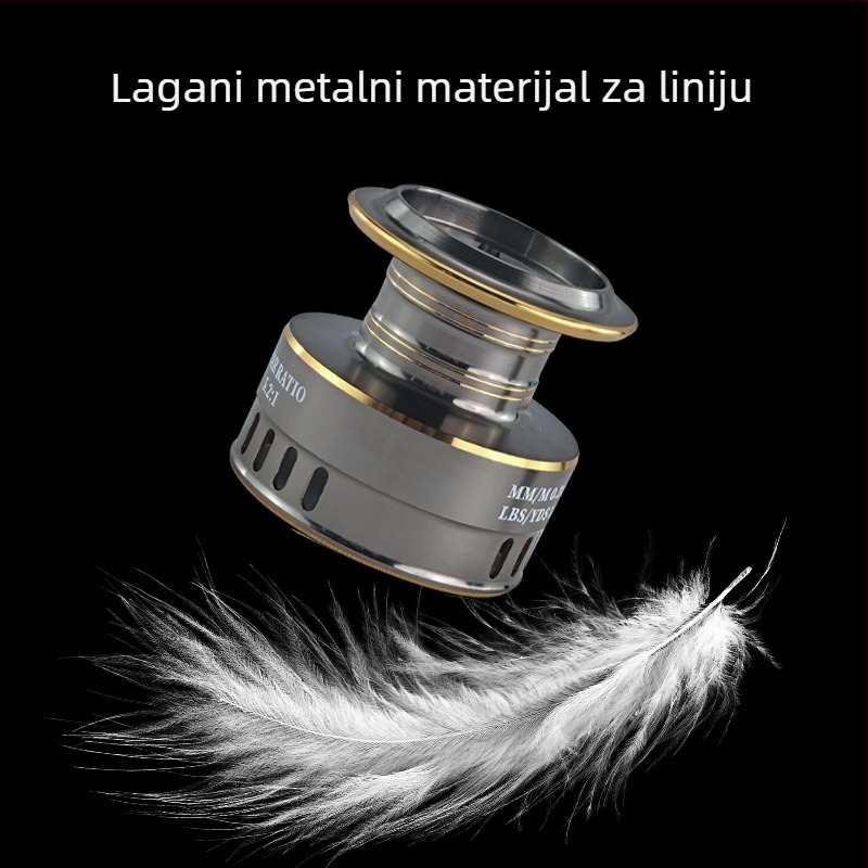 Spinning kolut s potpuno metalnim kućištem, prednja kočnica, dugo bacanje – Veedooca/Veduka