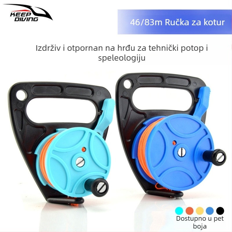 Ronilački ručni navijač s kablom KEEP DIVING | Materijal PC | Prilagodba obrade dostupna | Licencirana privatna marka | Ronilačko osvjetljenje