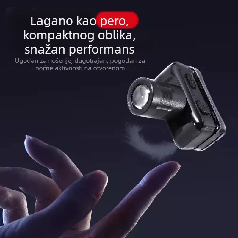 LED lampica za ribolov na glavi, punjiva, 5W, 3000mAh, zumiranje, domet 200–500 m
