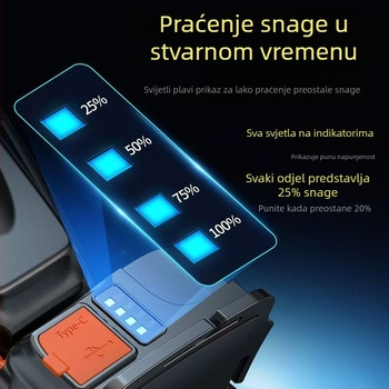 LED čelna svjetiljka za outdoor, 1200mAh, 30W, 360° rotacija, ručni pogon