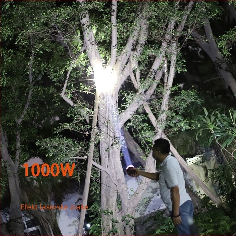LED čelna lampa, USB punjiva, 5V, nosiva na glavi, domet ≥500 m, trajanje osvjetljenja 8 h, pogodna za noćni ribolov i kampiranje